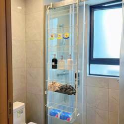 Bathroom storage rack household hanging multi-layer storage rack door hanging basket free of punching large capacity multi-functional rack Bathroom storage rack household hanging multi-layer storage rack door hanging basket free of punching large capacity multi-functional rack