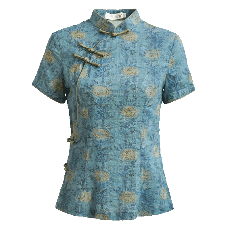 Yunya Tang suit summer cheongsam top for women summer 2025 new improved young high-end Chinese women's clothing Yunya Tang suit summer cheongsam top for women summer 2025 new improved young high-end Chinese women's clothing