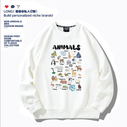 Animal world animals personalized and interesting cartoon printed hooded pullover sweatshirts for men and women, parent-child children's clothes Animal world animals personalized and interesting cartoon printed hooded pullover sweatshirts for men and women, parent-child children's clothes