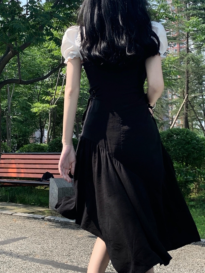 2toyoung不规则假两件长裙 2toyoung不规则假两件长裙