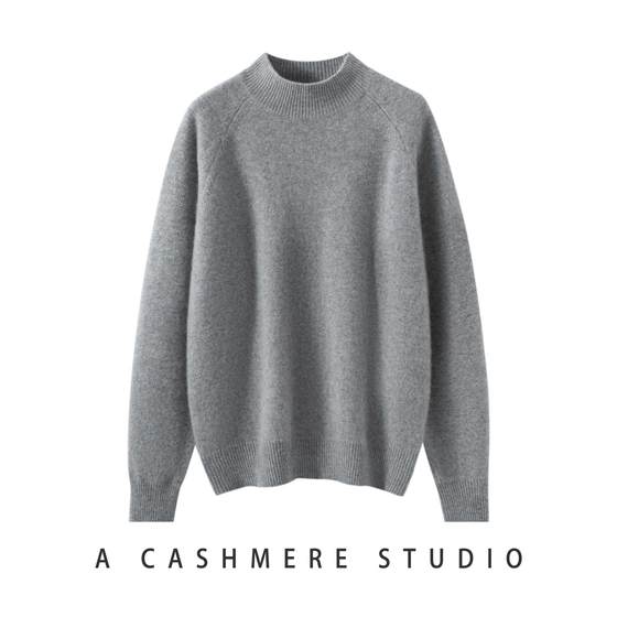 Classic and fashionable half-high neck 100% cashmere sweater for women soft glutinous pullover sweater loose inner rag-sleeved sleeves knitted sweater
Classic and fashionable half-high neck 100% cashmere sweater for women soft glutinous pullover sweater loose inner rag-sleeved sleeves knitted sweater