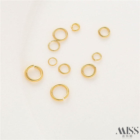 18K gold color-protecting necklace bracelet opening circle small circle ending connection ring handmade DIY jewelry accessories connection ring
18K gold color-protecting necklace bracelet opening circle small circle ending connection ring handmade DIY jewelry accessories connection ring