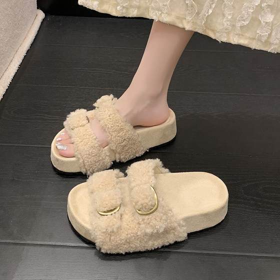 Thick-soled fur slippers for women wearing 2025 new style with skirt belt buckle thick-soled flip flops autumn and winter 0924kz
Thick-soled fur slippers for women wearing 2025 new style with skirt belt buckle thick-soled flip flops autumn and winter 0924kz
