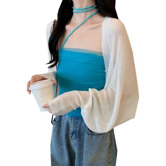 Bingshi sunscreen women's spring and summer thin outdoor air -ventilated wild knitted cardigan shawl mask shirt sunscreen jacket
Bingshi sunscreen women's spring and summer thin outdoor air -ventilated wild knitted cardigan shawl mask shirt sunscreen jacket