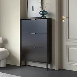 Painted Ultra-Thin Shoe Cabinet, Italian Minimalist Flip-Top Style, Solid Wood, for Home Entrance, Small Apartment, Space-Saving, Extremely Narrow Entryway Cabinet Painted Ultra-Thin Shoe Cabinet, Italian Minimalist Flip-Top Style, Solid Wood, for Home Entrance, Small Apartment, Space-Saving, Extremely Narrow Entryway Cabinet