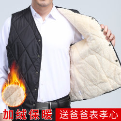 Autumn and winter warm cotton vest men's sleeveless cold vest Autumn and winter warm cotton vest men's sleeveless cold vest