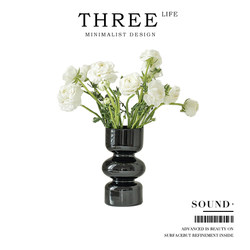 Tlife·Sound·Vase, Vintage Glass, French-Style Ornament, Living Room, Transparent Flower Arrangement, High-End Feel |   Mei-Ken Tlife·Sound·Vase, Vintage Glass, French-Style Ornament, Living Room, Transparent Flower Arrangement, High-End Feel |   Mei-Ken