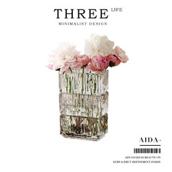 Tlife·Aida·Vase Decoration for Living Room Flower Arrangement, Glass Transparent, ins Style, Light Luxury, High-End Feel |   Ada Tlife·Aida·Vase Decoration for Living Room Flower Arrangement, Glass Transparent, ins Style, Light Luxury, High-End Feel |   Ada