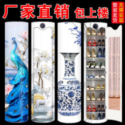 360-Degree Rotating Shoe Cabinet, Cylindrical Disinfection and Sterilization Multi-Layer Shoe Rack, Large-Capacity Storage Cabinet, Entryway Cabinet 360-Degree Rotating Shoe Cabinet, Cylindrical Disinfection and Sterilization Multi-Layer Shoe Rack, Large-Capacity Storage Cabinet, Entryway Cabinet