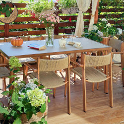 Aimeijia Outdoor Tables and Chairs, Courtyard Long Tables, Rattan Chairs, Garden Villa Dining Tables, Outdoor Leisure Woven Rattan Dining Chairs Aimeijia Outdoor Tables and Chairs, Courtyard Long Tables, Rattan Chairs, Garden Villa Dining Tables, Outdoor Leisure Woven Rattan Dining Chairs