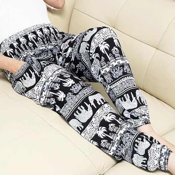 Thai Yoga Lantern Pants Children Summer Posamian Loose Artificial Cotton and Silk Wide League Flower Beach Trumpet
Thai Yoga Lantern Pants Children Summer Posamian Loose Artificial Cotton and Silk Wide League Flower Beach Trumpet