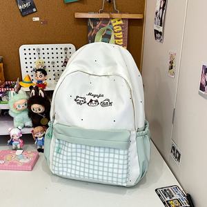 Cute Cartoon Color Blocking Plaid Backpack 2025 New Primary School Student Junior High School Student Large Capacity School Bag Travel Backpack 
Cute Cartoon Color Blocking Plaid Backpack 2025 New Primary School Student Junior High School Student Large Capacity School Bag Travel Backpack
