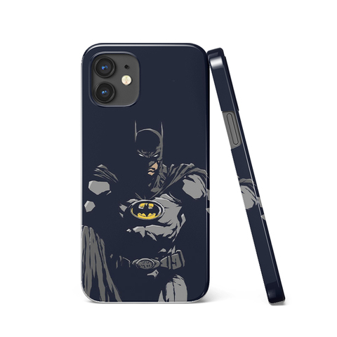 Matte black hard — Batman Illustration New 15, 14, 13, 12, 11 iPhone Case