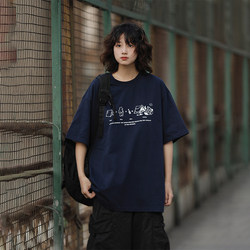 Ayudai Summer Japanese Retro Fun Cartoon Print T-Shirt Loose Round Neck Casual Trendy Short Sleeve for Men and Women Ayudai Summer Japanese Retro Fun Cartoon Print T-Shirt Loose Round Neck Casual Trendy Short Sleeve for Men and Women