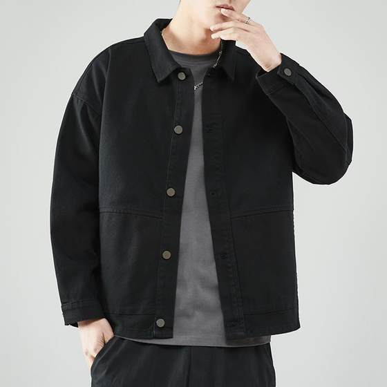 Denim jacket for men's spring and autumn season, new Korean version trendy casual baseball jacket, Instagram brand work jacket for men Denim jacket for men's spring and autumn season, new Korean version trendy casual baseball jacket, Instagram brand work jacket for men