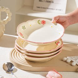 Fresh Ceramic Plates for Home Use, Underglaze Color, 2025 New Model Bowls and Plates, High-End Tableware, Dinner Plates Fresh Ceramic Plates for Home Use, Underglaze Color, 2025 New Model Bowls and Plates, High-End Tableware, Dinner Plates