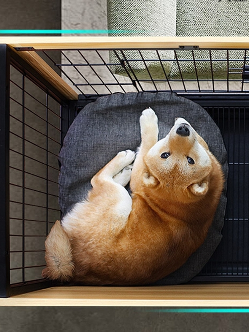 带厕所柴犬柯基泰迪室内家用钢木质狗笼 带厕所柴犬柯基泰迪室内家用钢木质狗笼
