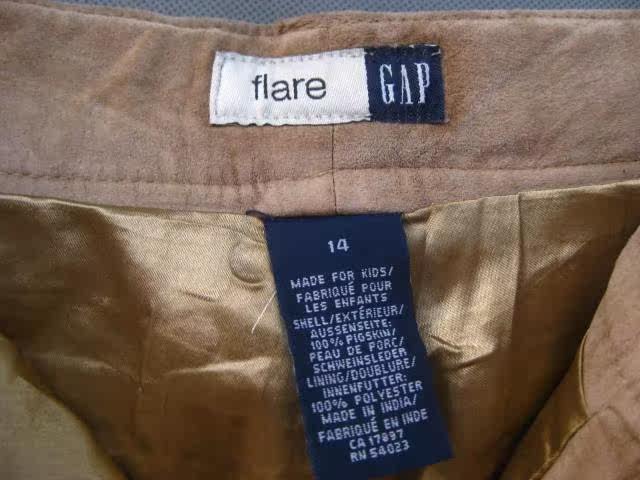 Кожаные брюки Винтаж одиночные секонд-хенд мужская аутентичные бренд модной городской молодежи популярной классической матовой свиной кожи Кожаные штаны GAP 3193 