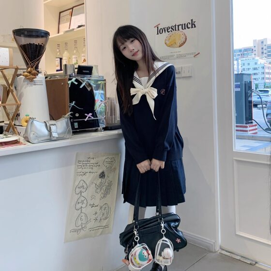 LuLu cake original jk sweater v-neck Japanese college style cyanosis autumn and winter school supply sense knitted autumn and winter women 
LuLu cake original jk sweater v-neck Japanese college style cyanosis autumn and winter school supply sense knitted autumn and winter women