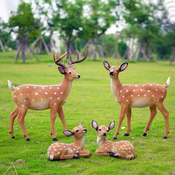 Outdoor Courtyard Garden Forest Artificial Animal Decorative Ornaments Fiberglass Artificial Sika Deer Sculpture Deer Ornaments Outdoor Courtyard Garden Forest Artificial Animal Decorative Ornaments Fiberglass Artificial Sika Deer Sculpture Deer Ornaments