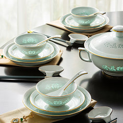 Jingdezhen Bowl and Plate Set for Home Use 2025 New Model Chinese-Style Exquisite Porcelain Tableware High-End Housewarming Bowl, Plate, and Chopsticks Set Jingdezhen Bowl and Plate Set for Home Use 2025 New Model Chinese-Style Exquisite Porcelain Tableware High-End Housewarming Bowl, Plate, and Chopsticks Set