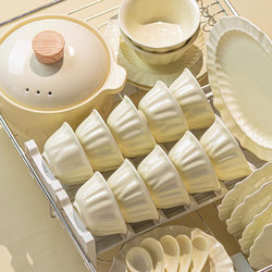 Cream-Style Bowl and Plate Set for Home Use 2025 New Model Jingdezhen Ceramic Tableware Bowls and Plates Housewarming Bowls and Chopsticks Plates Cream-Style Bowl and Plate Set for Home Use 2025 New Model Jingdezhen Ceramic Tableware Bowls and Plates Housewarming Bowls and Chopsticks Plates
