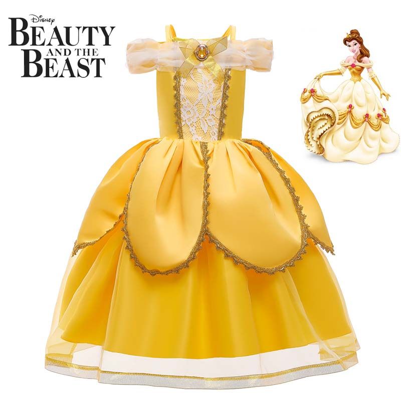 Vestido de Princesa Bella Disfraz de La Bella y la Bestia