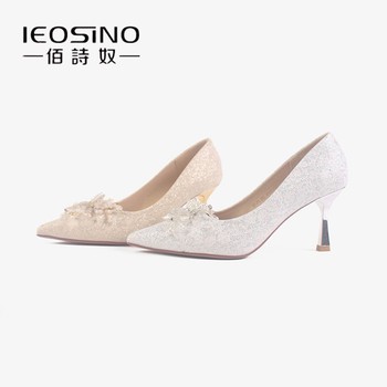 Baishinu high heels for women 2024 autumn new single shoes bride wedding shoes bridesmaid shoes slim heel pointed toe women's shoes trendy 
Baishinu high heels for women 2024 autumn new single shoes bride wedding shoes bridesmaid shoes slim heel pointed toe women's shoes trendy