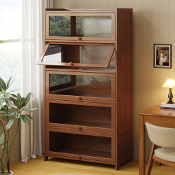 Bookshelf Storage Rack Floor-Standing Bookcase Storage Cabinet Integrated Wall-Mounted Storage Home Solid Wood with Door Dust-Proof Display Cabinet Bookshelf Storage Rack Floor-Standing Bookcase Storage Cabinet Integrated Wall-Mounted Storage Home Solid Wood with Door Dust-Proof Display Cabinet