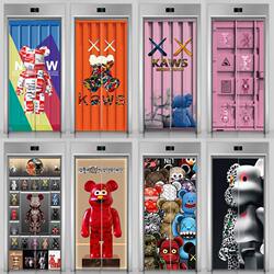 Elevator Door Stickers, High-End Trendy Brand, Light Luxury, One Elevator Per Apartment, Cartoon Industrial Decorative Painting, Whole Sheet, Waterproof, Self-Adhesive Elevator Door Stickers, High-End Trendy Brand, Light Luxury, One Elevator Per Apartment, Cartoon Industrial Decorative Painting, Whole Sheet, Waterproof, Self-Adhesive