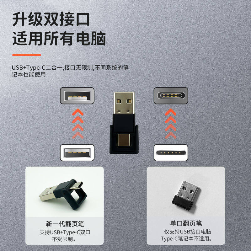 금속 페이지 터닝 펜 PPT 레이저 펜 교육 교사 멀티미디어 녹색 빛 LCD 스크린 프로젝터 원격 제어 펜 ??충전-