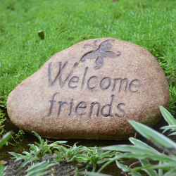 Outdoor Gardening Miscellaneous Ornaments, Garden Lawn Decorations, Entrance Courtyard Resin Welcome Artificial Fake Stone Ornaments Outdoor Gardening Miscellaneous Ornaments, Garden Lawn Decorations, Entrance Courtyard Resin Welcome Artificial Fake Stone Ornaments