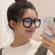 Zhao Lusi, the same glasses of glasses, black frame plain artifact rivets round box, myopia INS glasses box female Korean edition
 Zhao Lusi, the same glasses of glasses, black frame plain artifact rivets round box, myopia INS glasses box female Korean edition