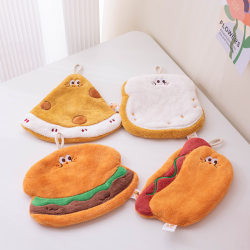 New style hanging cartoon hand towel hanging kitchen hand towel quick-drying rag embroidered coral velvet towel handkerchief New style hanging cartoon hand towel hanging kitchen hand towel quick-drying rag embroidered coral velvet towel handkerchief