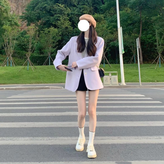 Advanced Purple Small suit Set Woman INS Chaochun Autumn Pack New Korean Casual suit
Advanced Purple Small suit Set Woman INS Chaochun Autumn Pack New Korean Casual suit