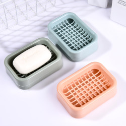 Creative bathroom double-layer drain soap dish, bathroom simple and fashionable handmade soap holder, soap box, face soap holder Creative bathroom double-layer drain soap dish, bathroom simple and fashionable handmade soap holder, soap box, face soap holder