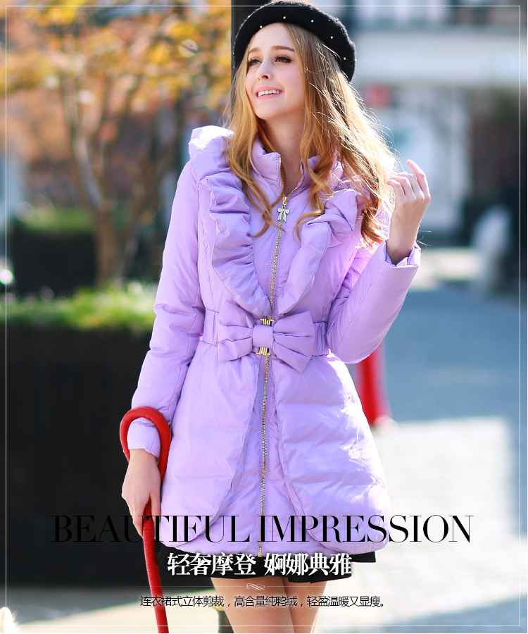 Женский пуховик Big pink cloth doll d13ddw029 2015 Женский пуховик Big pink cloth doll d13ddw029 2015