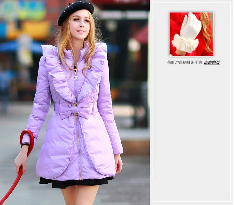 Женский пуховик Big pink cloth doll d13ddw029 2015 Женский пуховик Big pink cloth doll d13ddw029 2015