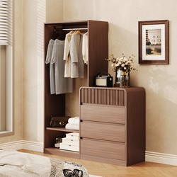 Antique Solid Wood Wardrobe Small Apartment Space-saving Storage Cabinet Bedroom For Home Coat Rack Bucket Cabinet Integrated Storage Cabinet Antique Solid Wood Wardrobe Small Apartment Space-saving Storage Cabinet Bedroom For Home Coat Rack Bucket Cabinet Integrated Storage Cabinet