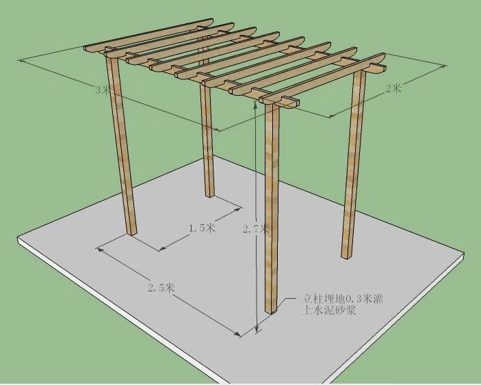 防腐木葡萄架花架碳化木炭烧木藤架 廊架爬藤架大型 葡萄藤架特价