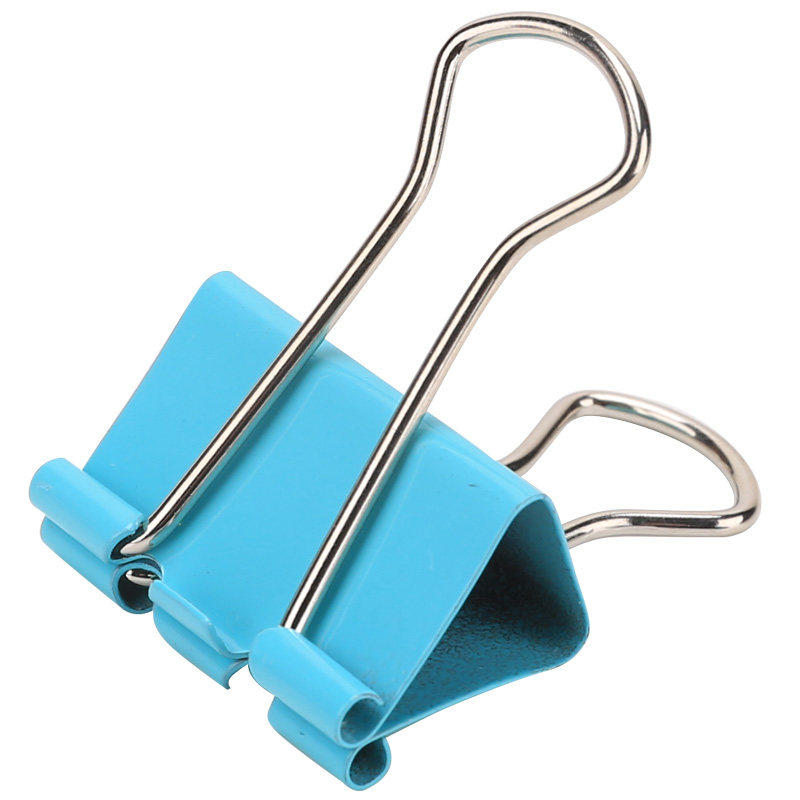 DELI STATIONERY 8554ES 롱테일 클립 25MM 48개 튜브 컬러 메탈 클립 더브테일 클립 사무용품-
