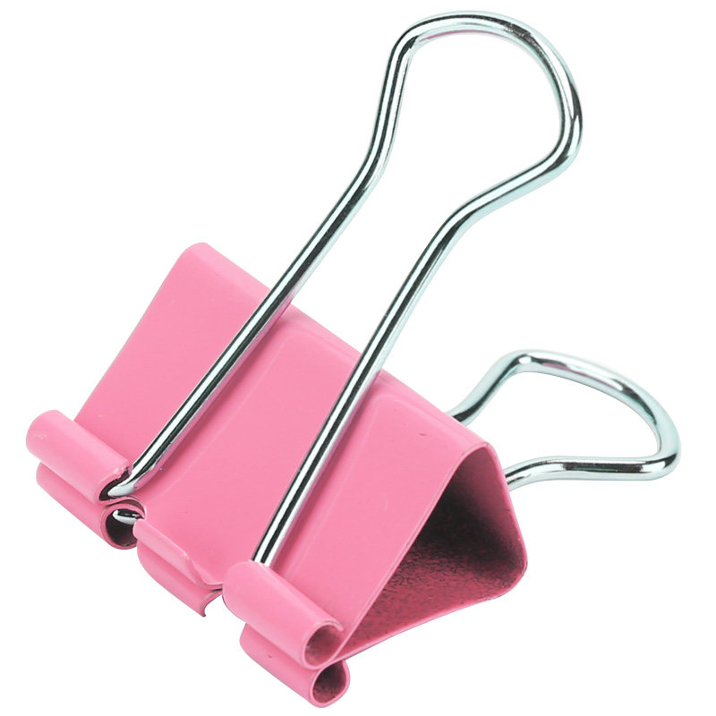DELI STATIONERY 8554ES 롱테일 클립 25MM 48개 튜브 컬러 메탈 클립 더브테일 클립 사무용품-