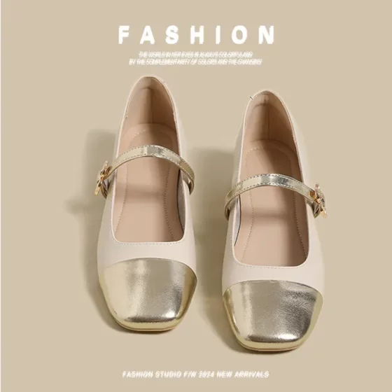 Sheepskin genuine leather Mary Zhen shoes 2025 spring and autumn new small fragrance style color-blocking flat single shoes French light-mouthed leather shoes
Sheepskin genuine leather Mary Zhen shoes 2025 spring and autumn new small fragrance style color-blocking flat single shoes French light-mouthed leather shoes