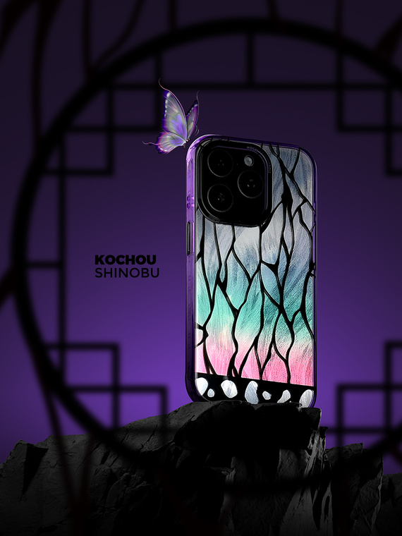 Anime – Demon Slayer Laser Gradient 15, 14, 13, 12 iPhone Case