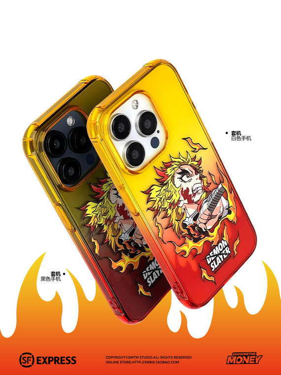 Demon Slayer New Airbag 4 Corner Shock Absorbing Anime – 15, 14, 13, 12 iPhone Case