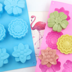 6 sets of flower-shaped soap silicone molds, mooncake baking cake molds, cold soap aromatherapy molds, ice molds, 
6 sets of flower-shaped soap silicone molds, mooncake baking cake molds, cold soap aromatherapy molds, ice molds,