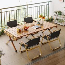 Outdoor Folding Table Picnic Table and Chairs Beech Wood Egg Roll Table Portable Camping Courtyard Rectangular Solid Wood Table and Chair Set Outdoor Folding Table Picnic Table and Chairs Beech Wood Egg Roll Table Portable Camping Courtyard Rectangular Solid Wood Table and Chair Set