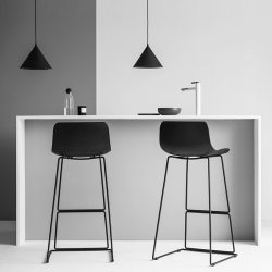 Nordic High Stool with Backrest, Modern Minimalist Bar Chair, Designer Bar Stool, Tiktok Influencer Picks Nordic High Stool with Backrest, Modern Minimalist Bar Chair, Designer Bar Stool, Tiktok Influencer Picks