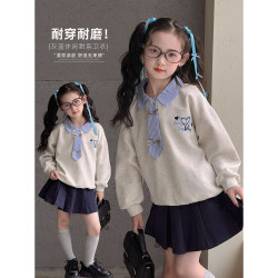 Girls sweatshirts 2025 autumn new children's autumn clothing college style long-sleeved medium and large children's tops Korean style foreign style loose Girls sweatshirts 2025 autumn new children's autumn clothing college style long-sleeved medium and large children's tops Korean style foreign style loose