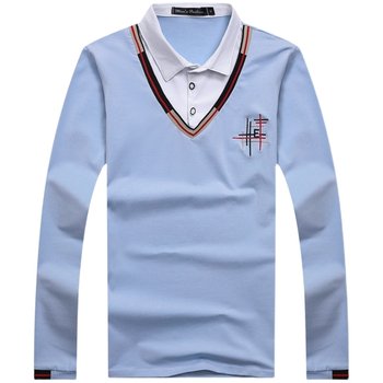 Autumn fake two shirts collar long -sleeved long -sleeved T -shirt
 Autumn fake two shirts collar long -sleeved long -sleeved T -shirt